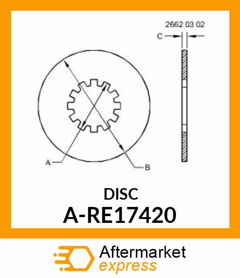 Disk - PTO CLUTCH DISC A-RE17420