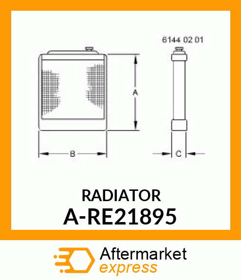 Radiator - RADIATOR A-RE21895