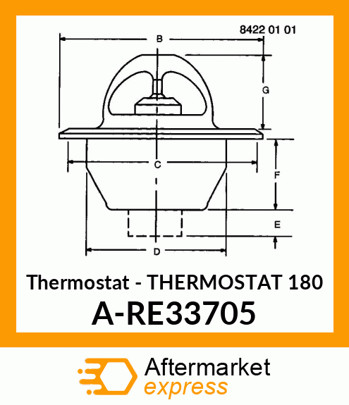 Thermostat - THERMOSTAT 180 A-RE33705