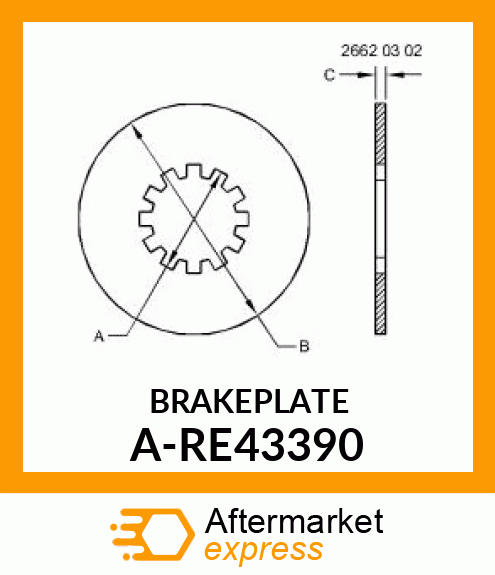 Brake Disk - BRAKE PLATE A-RE43390