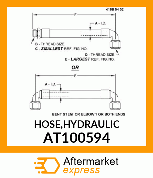 HOSE,HYDRAULIC AT100594