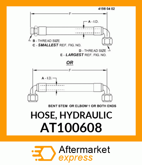 HOSE, HYDRAULIC AT100608