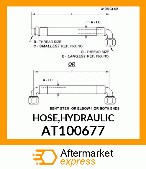 HOSE,HYDRAULIC AT100677