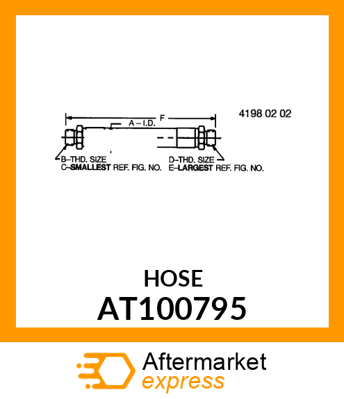 HOSE,HYDRAULIC AT100795