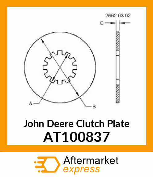 PLATE,REVERSE FRICTION AT100837