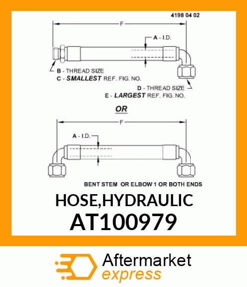 HOSE,HYDRAULIC AT100979