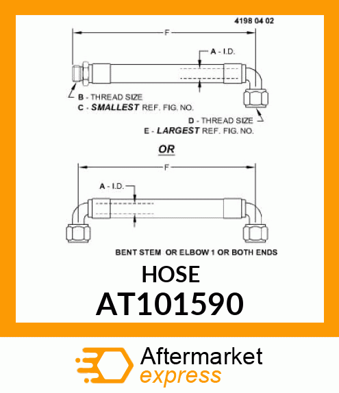 HOSE,HYDRAULIC AT101590