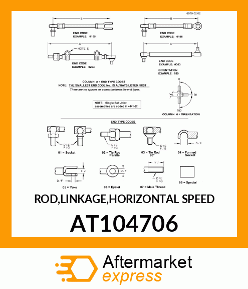 ROD,LINKAGE,HORIZONTAL SPEED AT104706