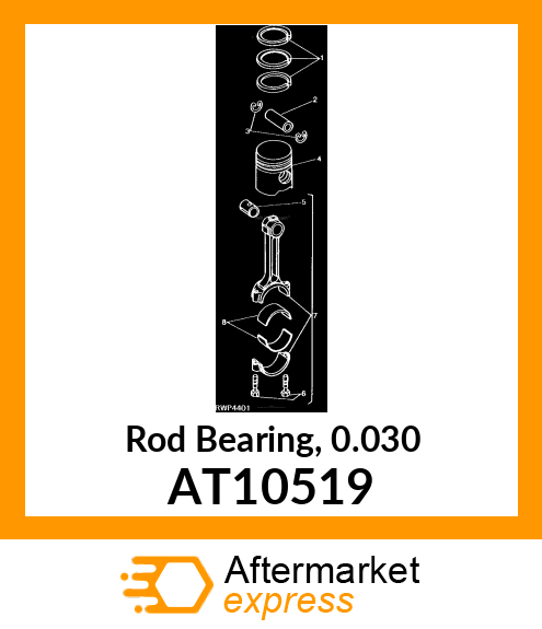 BEARING, CONNECTING ROD, HALF AT10519