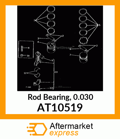 BEARING, CONNECTING ROD, HALF AT10519