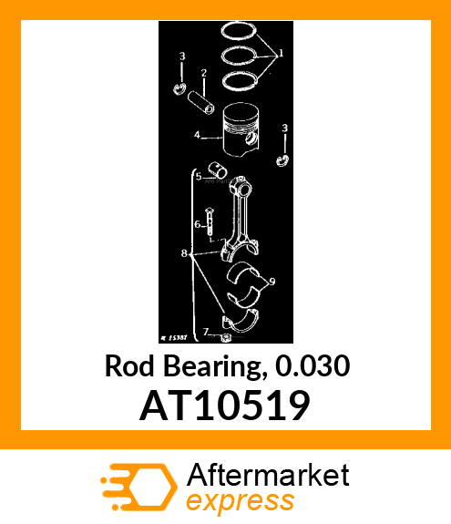 BEARING, CONNECTING ROD, HALF AT10519