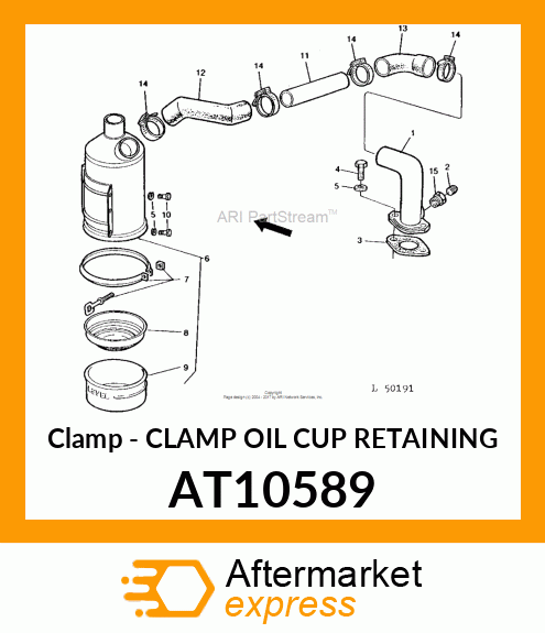 Clamp - CLAMP OIL CUP RETAINING AT10589