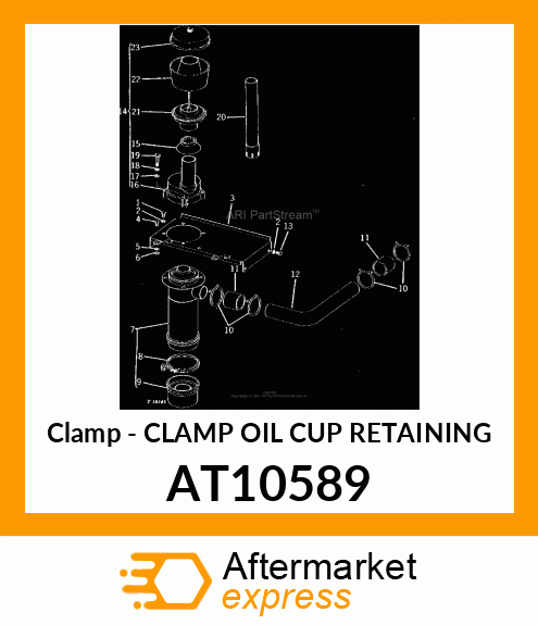 Clamp - CLAMP OIL CUP RETAINING AT10589