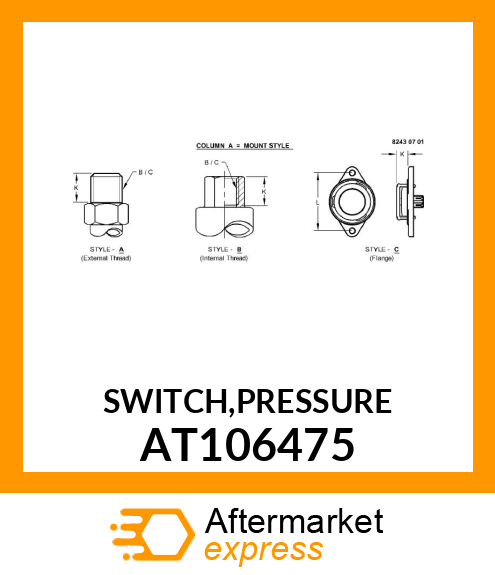 SWITCH,PRESSURE AT106475