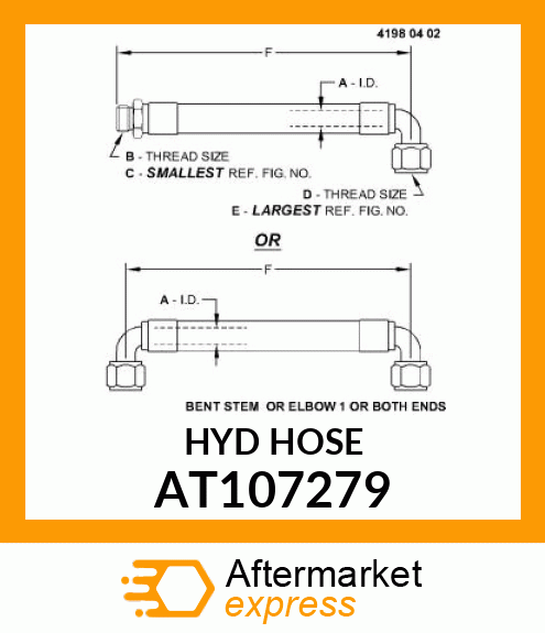 HOSE, HYDRAULIC AT107279