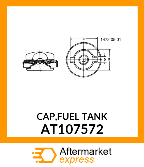 CAP,FUEL TANK AT107572