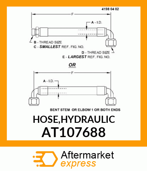 HOSE,HYDRAULIC AT107688