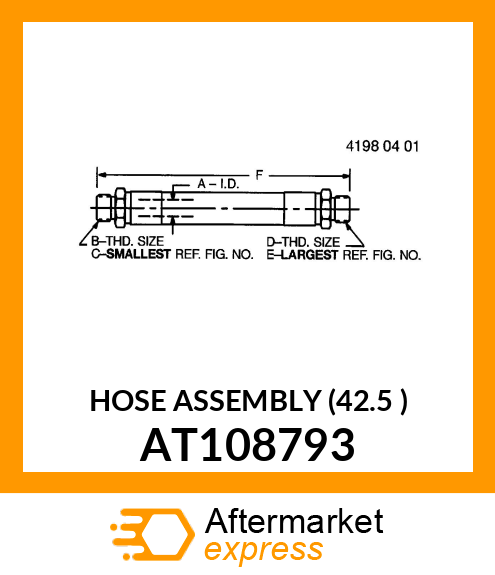 HOSE ASSEMBLY (42.5 ) AT108793