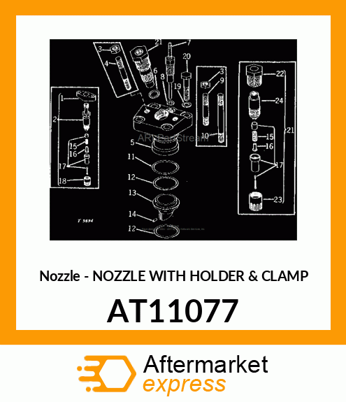 Nozzle - NOZZLE WITH HOLDER & CLAMP AT11077