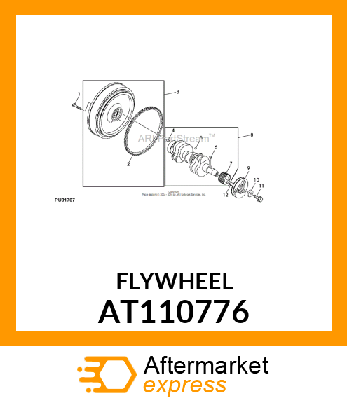 Flywheel - FLYWHEEL ASSEMBLY AT110776