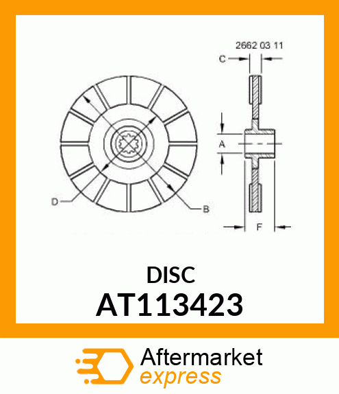 DISC, DRIVEN MEMBER ASSEMBLY AT113423