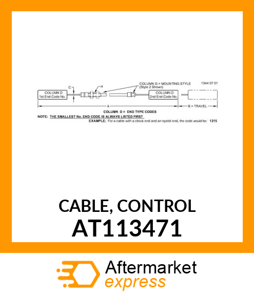 CABLE, CONTROL AT113471