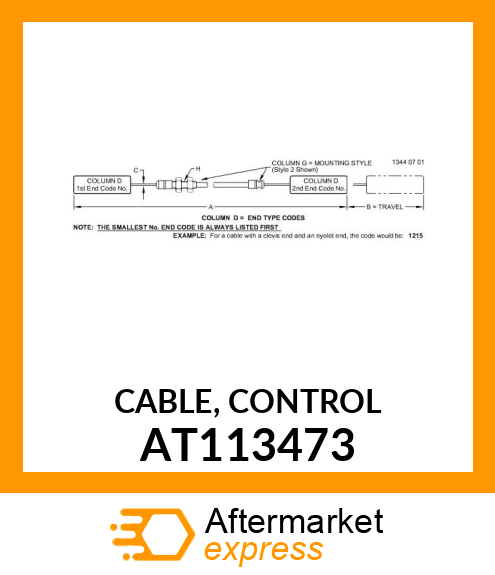 CABLE, CONTROL AT113473