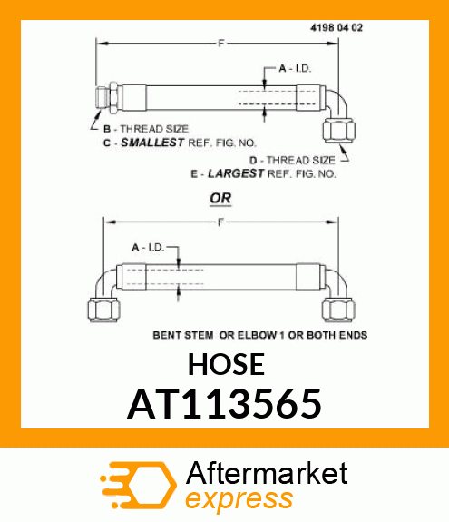 HOSE, HYDRAULIC AT113565