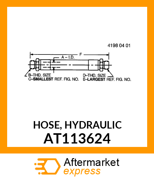 HOSE, HYDRAULIC AT113624