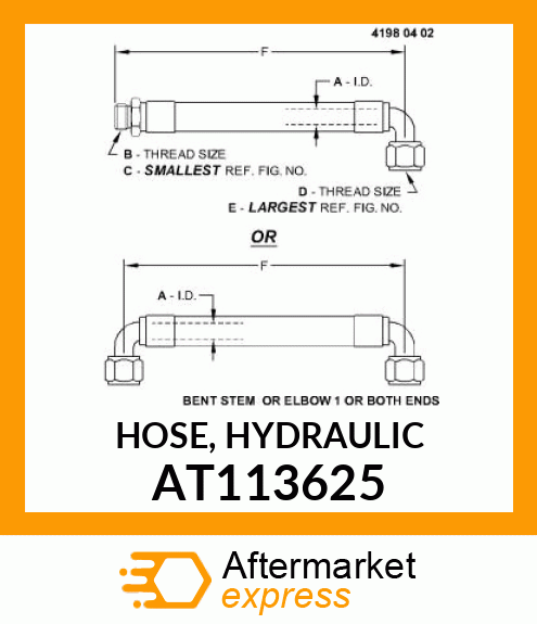 HOSE, HYDRAULIC AT113625