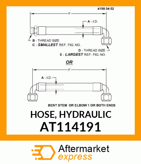 HOSE, HYDRAULIC AT114191