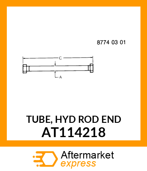 TUBE, HYD ROD END AT114218