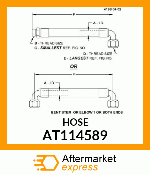 HOSE, HYDRAULIC AT114589