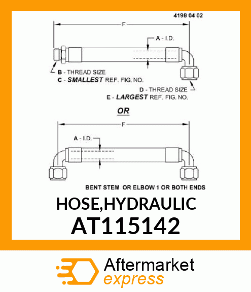 HOSE,HYDRAULIC AT115142