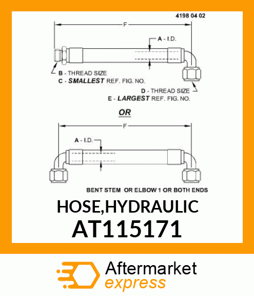 HOSE,HYDRAULIC AT115171