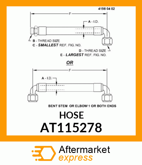 HOSE,HYDRAULIC AT115278