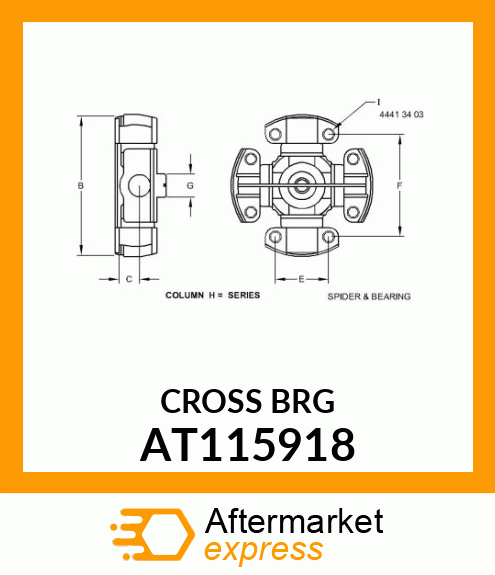 SPIDER AND BEARING ASSEMBLY AT115918