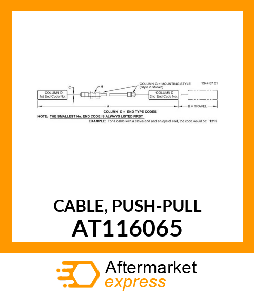 CABLE, PUSH AT116065