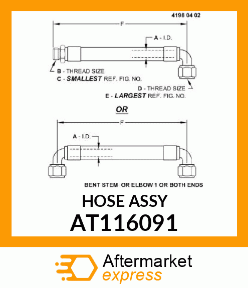 HOSE, HYDRAULIC AT116091