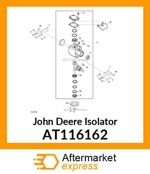 MOUNT ISOLATOR, ECU AT116162