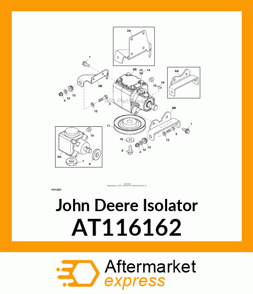 MOUNT ISOLATOR, ECU AT116162