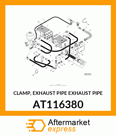 CLAMP, EXHAUST PIPE EXHAUST PIPE AT116380