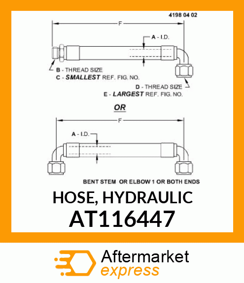 HOSE, HYDRAULIC AT116447