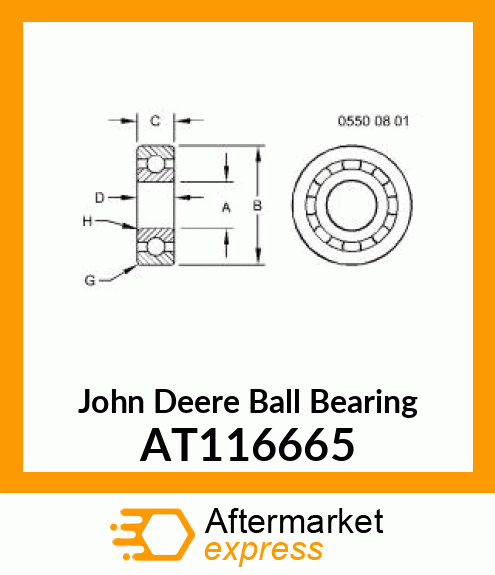 BEARING, BALL AT116665