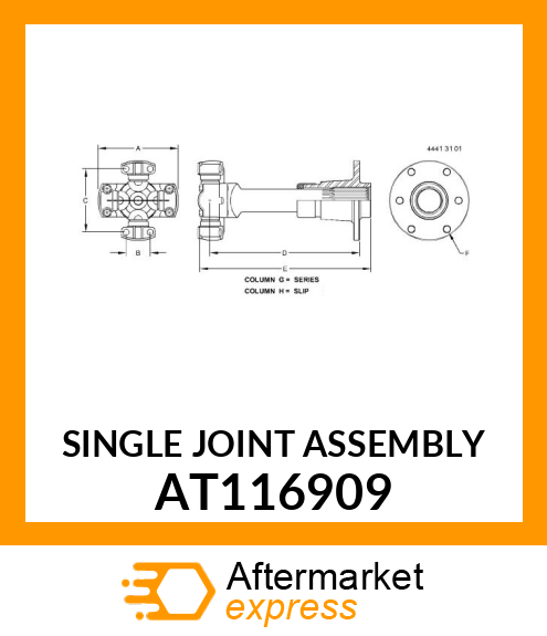 SINGLE JOINT ASSEMBLY AT116909