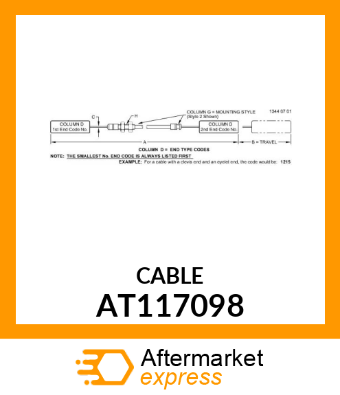 CABLE,CONTROL AT117098