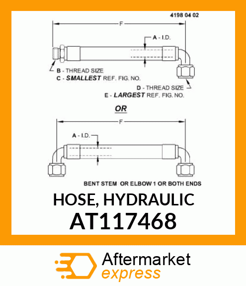 HOSE, HYDRAULIC AT117468