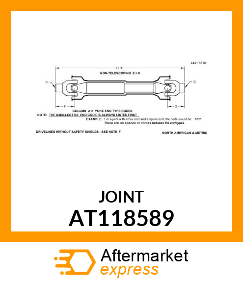 Universal Joint AT118589