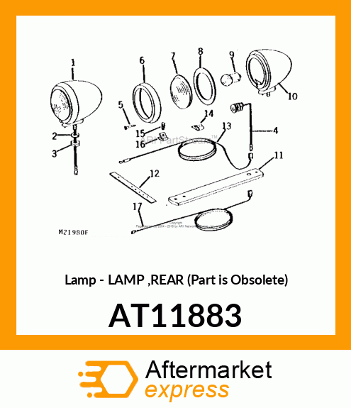 Lamp - LAMP ,REAR (Part is Obsolete) AT11883