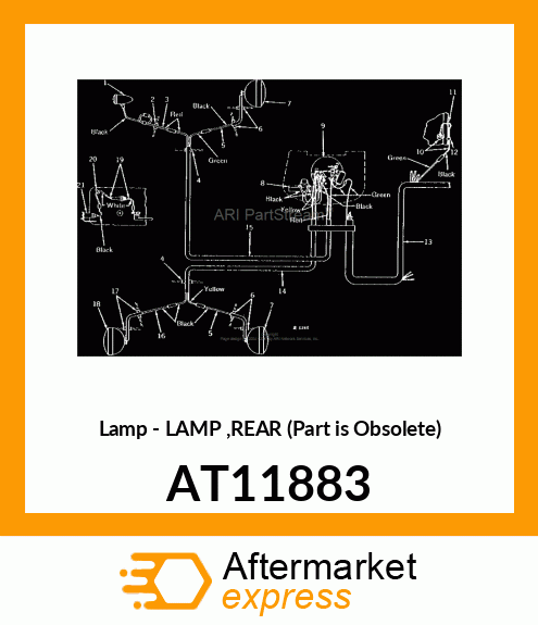 Lamp - LAMP ,REAR (Part is Obsolete) AT11883